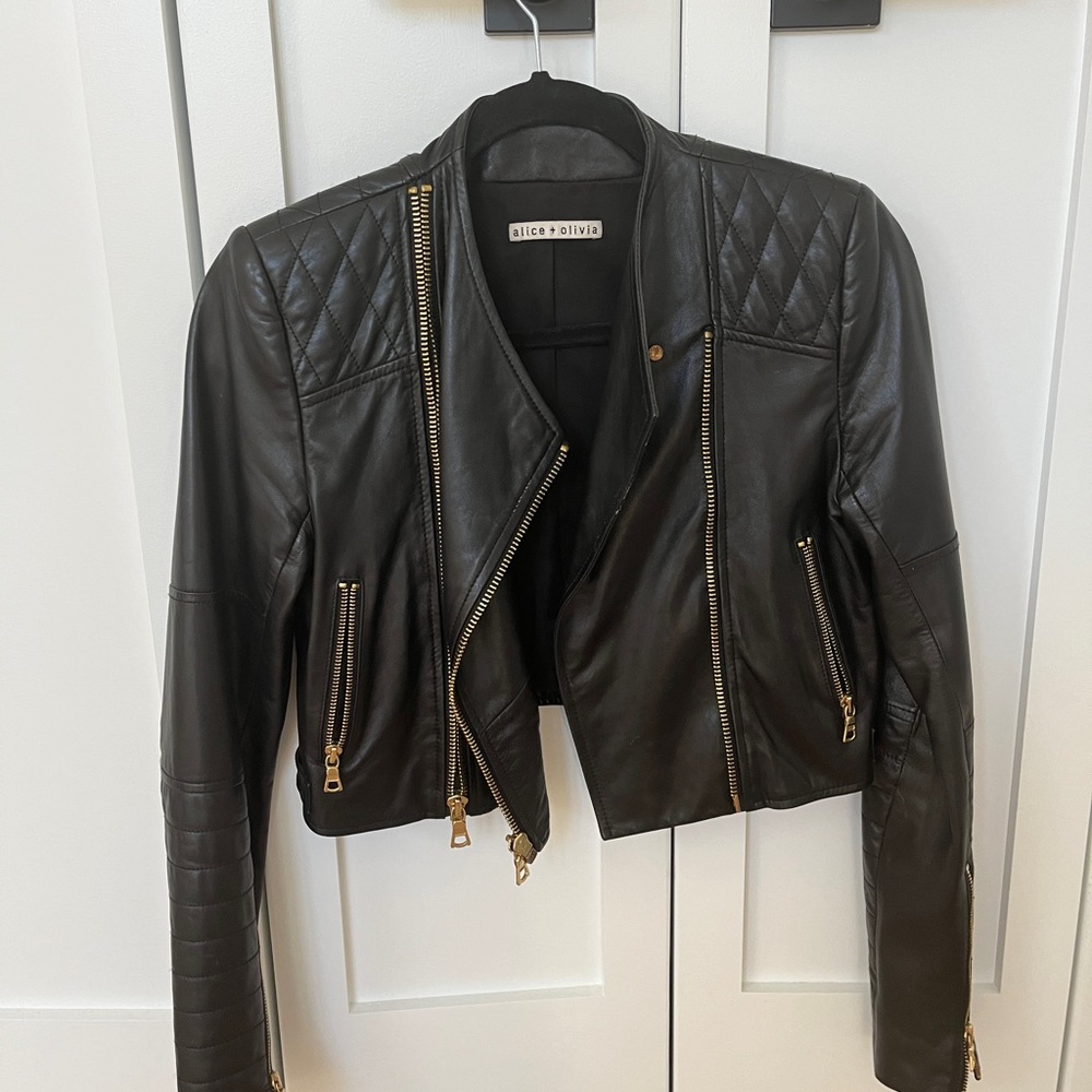 Alice and Olivia Leather Jacket